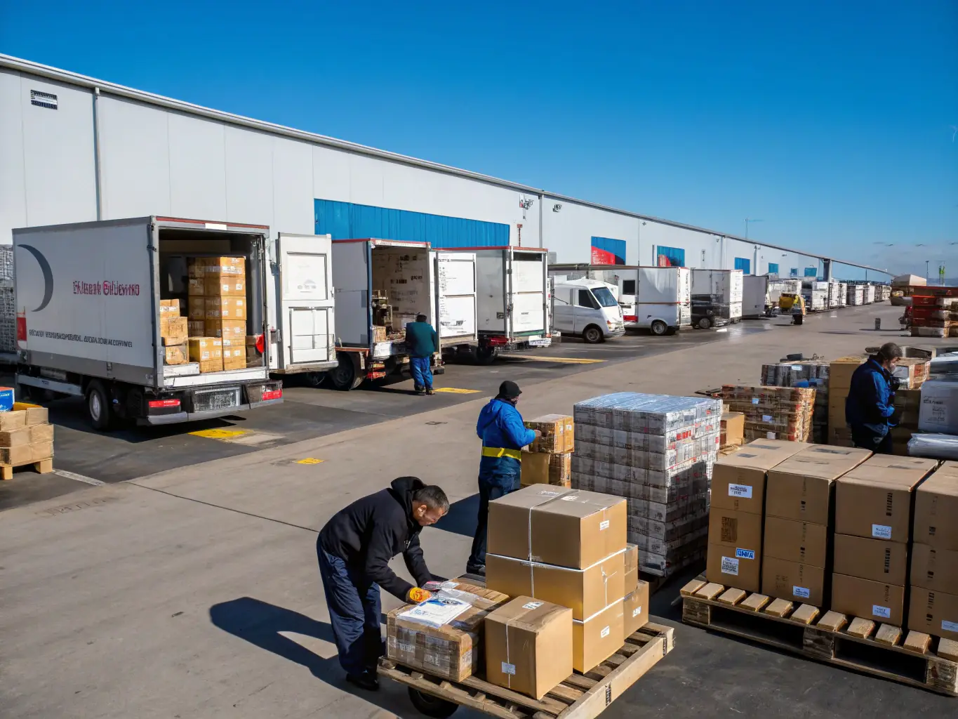 A logistics professional managing inventory and supply chain operations in a warehouse, highlighting efficiency and organization.